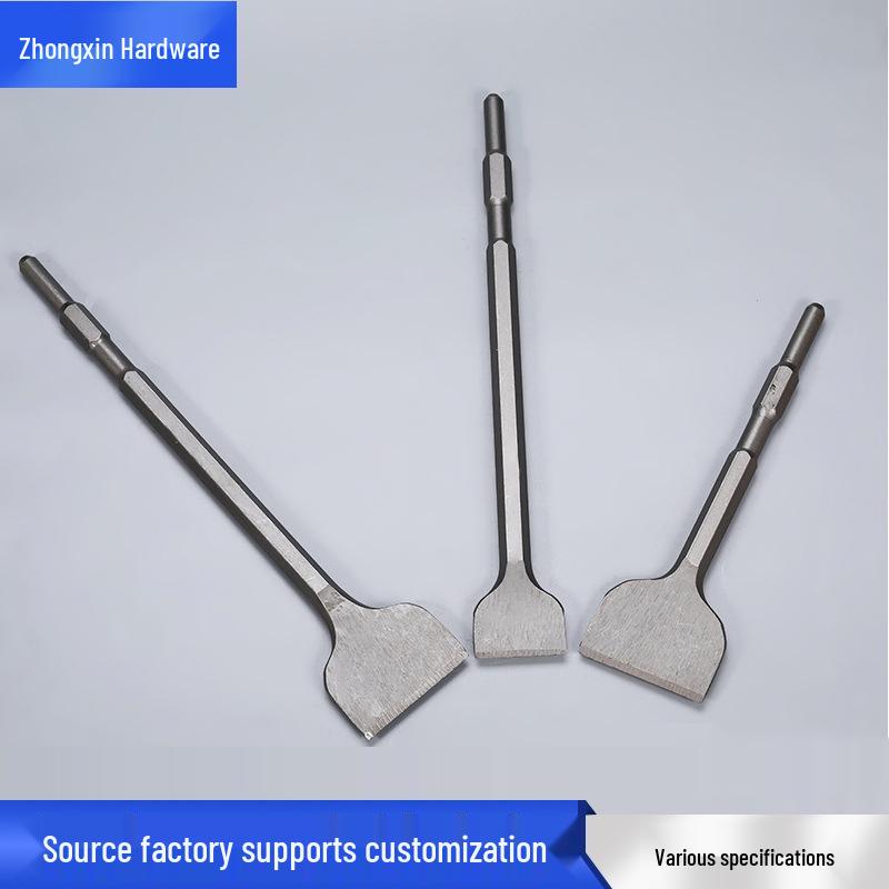 Hexagonal Flat Chisel Hammer Drill Bit for Wall Grooving and Penetration