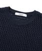 Knitted Punched Knit Vest Navy