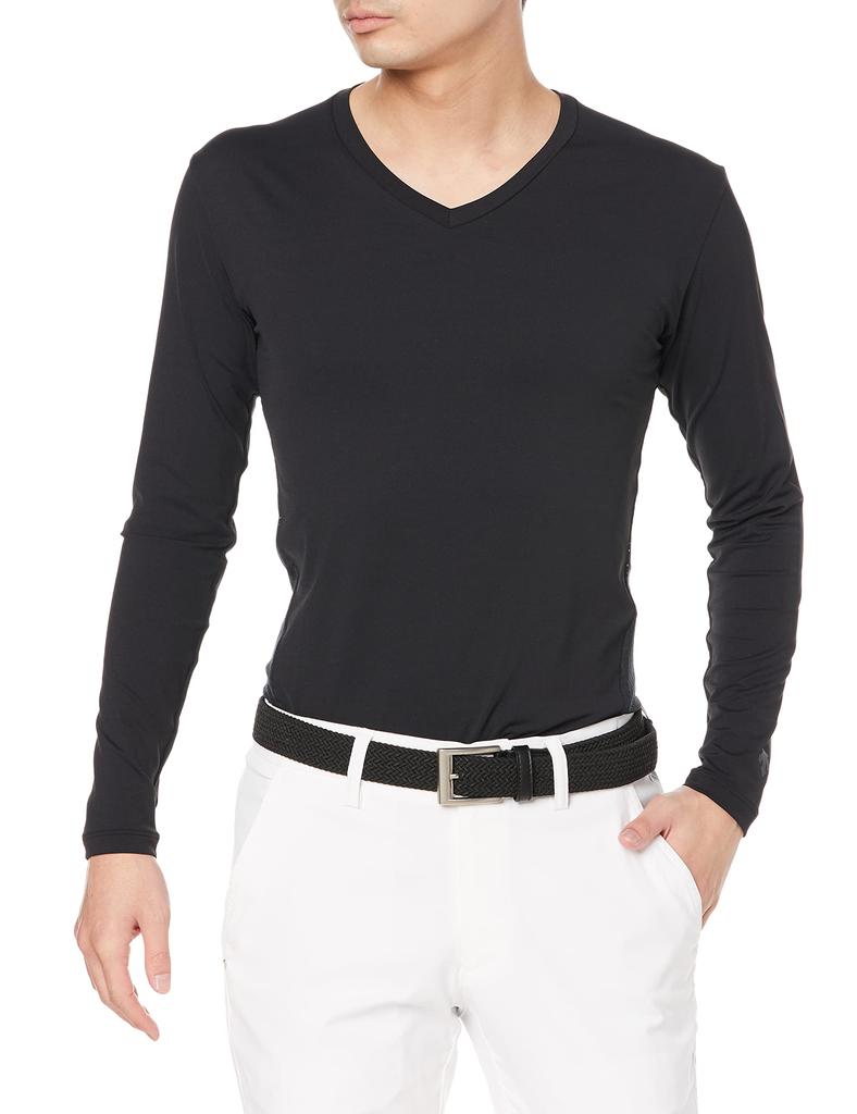 Descente Golf Golf UV BK00 Men's Undershirt, DGMTJM01, Moisture-Wicking, Quick-Drying, Protection, Stretch, Breathable, Black, (XO)