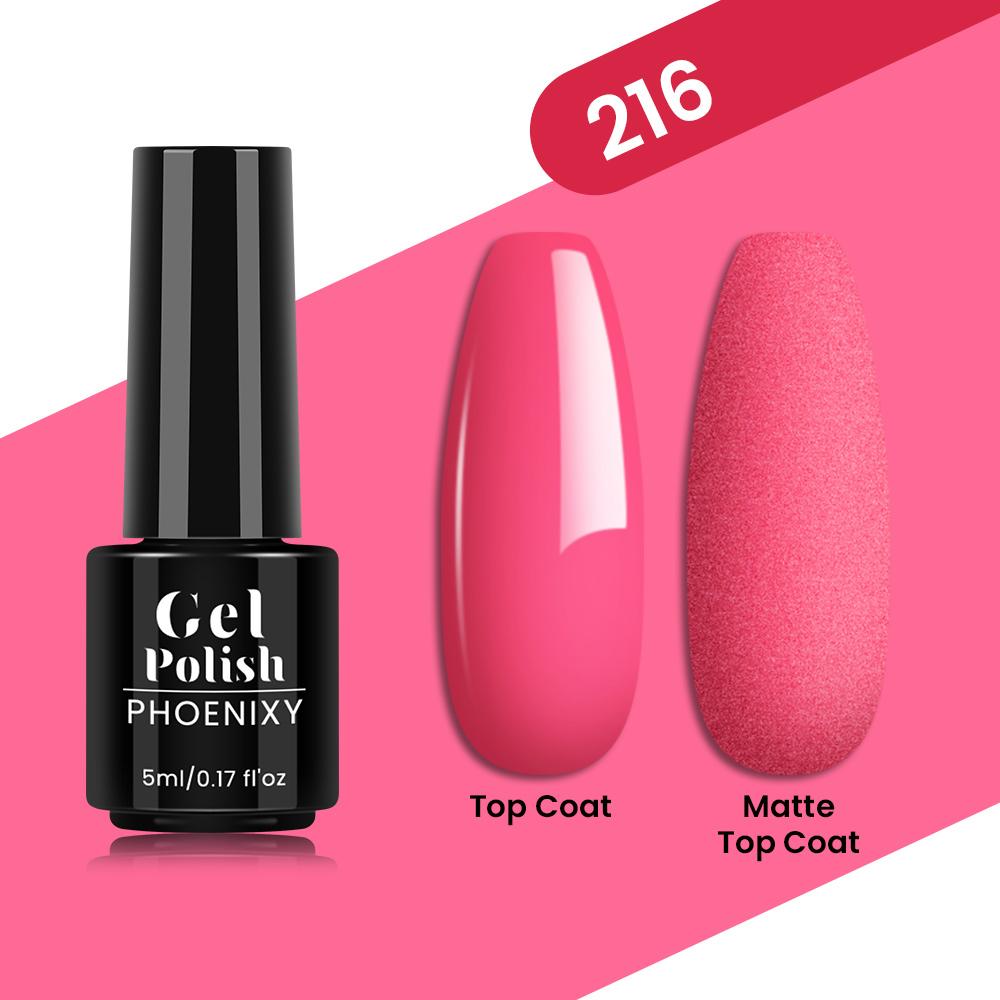 PHOENIXY 5ml Nail Gel Polish Pink Nude UV Gel Polish Glitter Nail Art Soak Off UV Gel Nail Polish