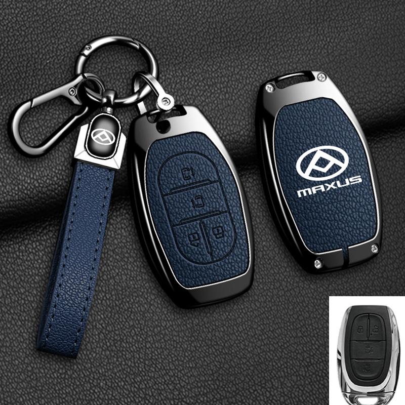Zinc Alloy Leather Car Key Case Cover For Maxus G50 Plus D60 G10 G20 RV V90 T60 T70 EUNIQ5 Auto Key Shell Keychain Accessories