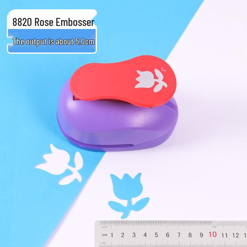 Children's DIY Embossing Machine: Easy Large Flower Punch for Kindergarten Craft and Paper-Cutting Projects