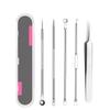 3-Piece Blackhead Removal Kit: Ultra-Fine Needle, Tweezers & Scraper for Closed Comedones