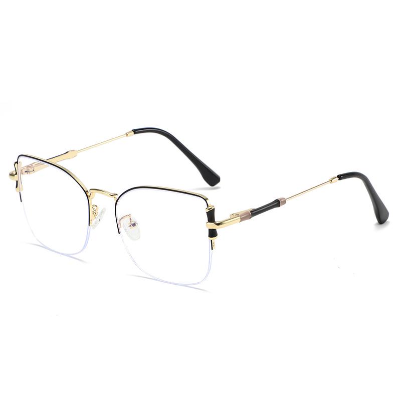 Women's High-End Photochromic Blue Light Blocking Glasses with Clear, Versatile Lenses - Metal Frame, Prescription Ready