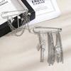 Personality Heart Star Tassel Chains Pendant Brooches for Women Men Light Luxury New Fashion Brooches Pin Clothing Accessories