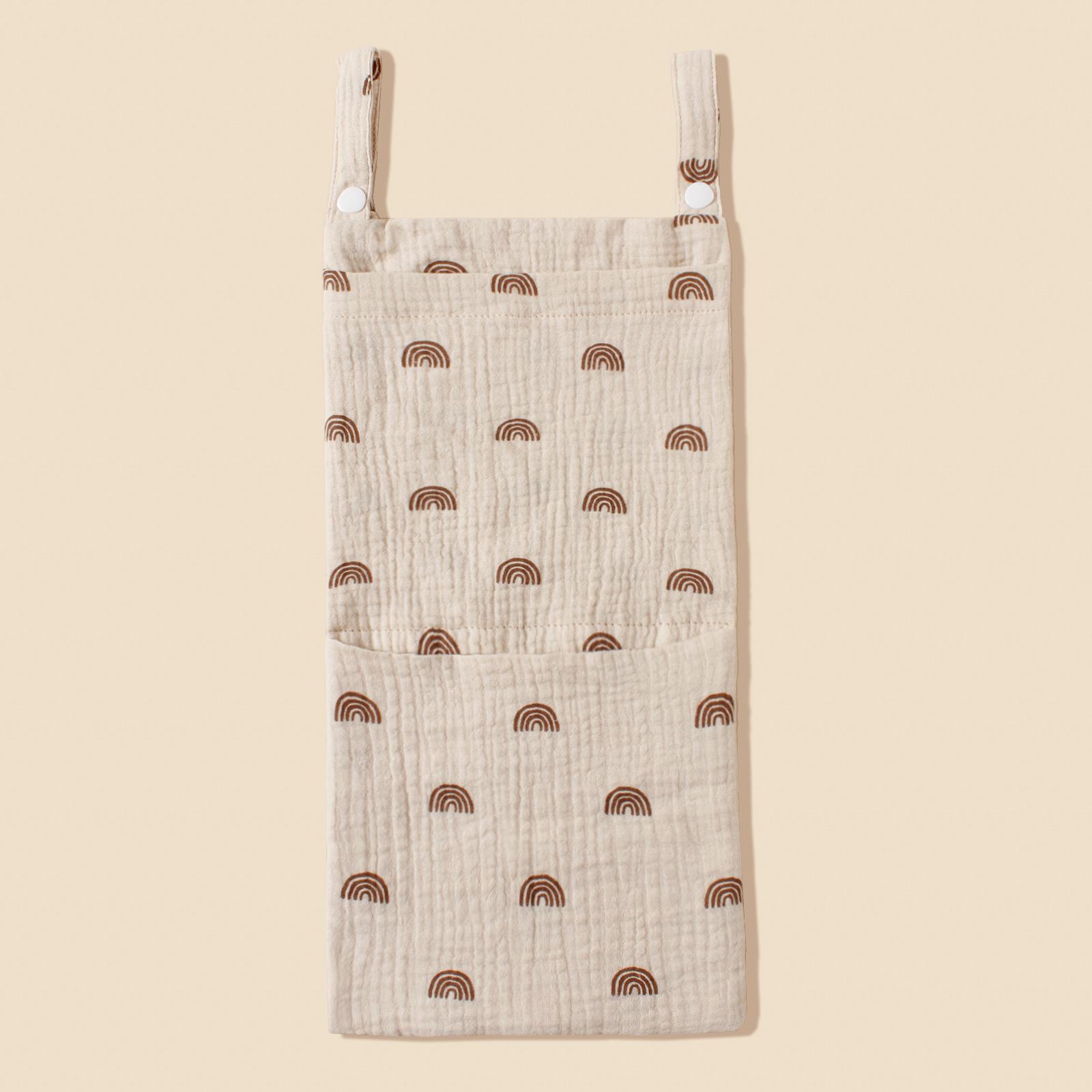 

Двухслойная хлопковая детская прикроватная сумка для хранения игрушек и подгузников