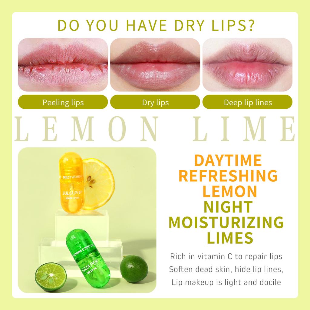 Lime Capsule Lip Oil Hydrating Moisturising Glass Hydrating Lip Gloss for Women Day and Night Repairing