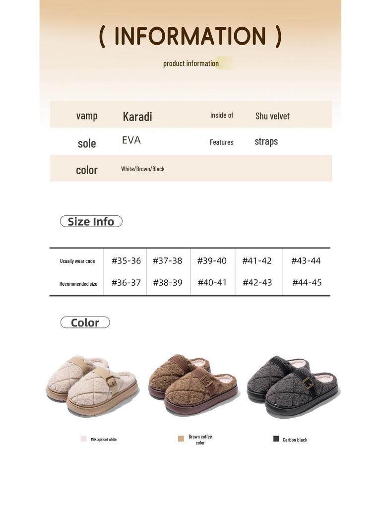 Damen Herbst- & Winter Plüsch Baumwollpantoffeln: Warme, rutschfeste, Indoor/Outdoor Postpartale Schuhe für Paare