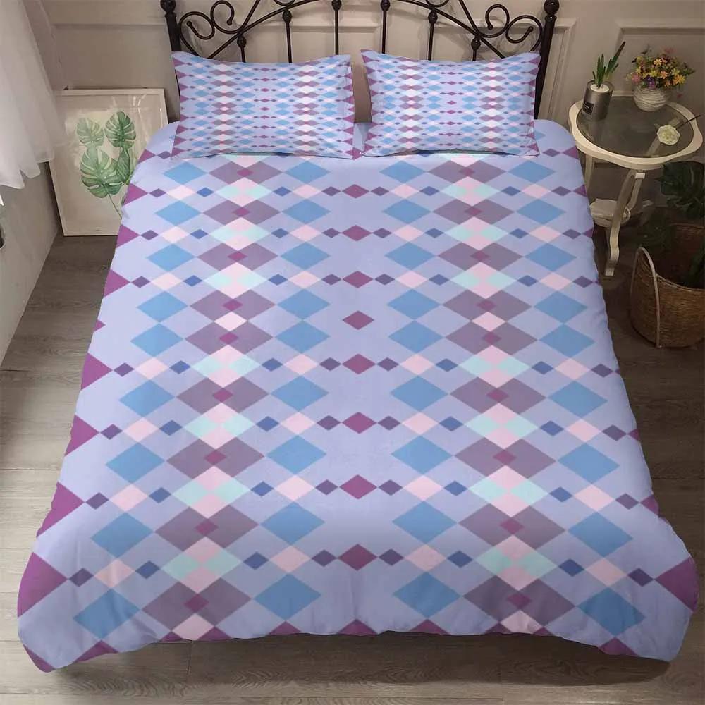 durable Quality Duvet cover set Dropship Super king comforter sets cover 5D Geometric quilt cover set featuring pilow case home textile beding HD