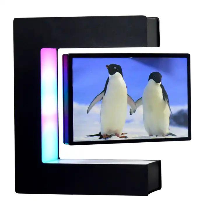 Magnetic Levitation Photo Frame - Luminous Desktop Ornament for Study or Bedroom, Perfect Suspended Holiday Gift.