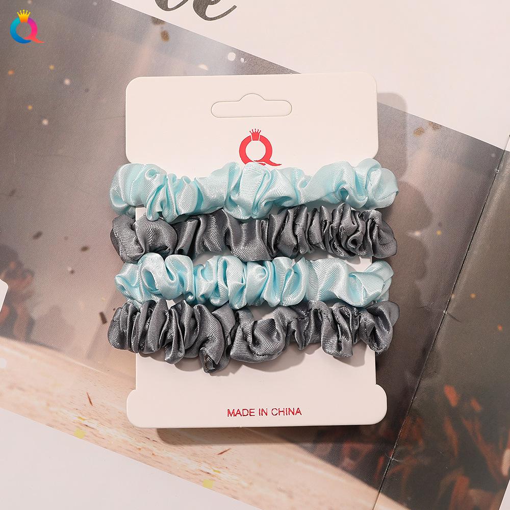 Mode Großer Haargummi Satinband Set Mädchen Einfacher Pferdeschwanz Leder Set Kugel Haarband