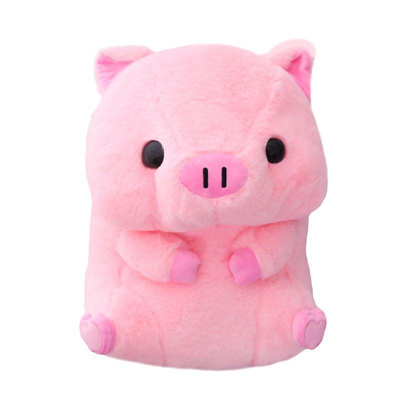 

New Cute Pink Sitting Head Lucky Pig Plush Doll Toy Doll 40cm розовый