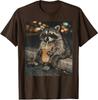 Waschbär trinkt Eiskaffee Lustiges Tierdesign Unisex T-Shirt