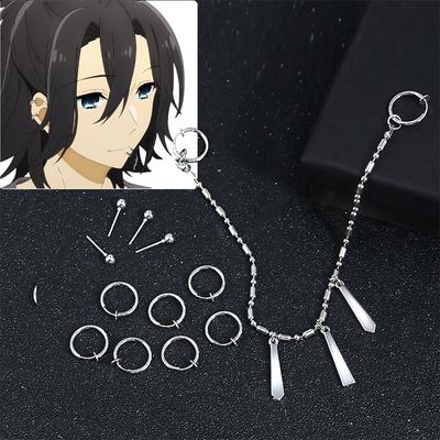 1 Set Anime Horimiya Miyamura Izumi Same Earring And Lip Nail Set Accessories