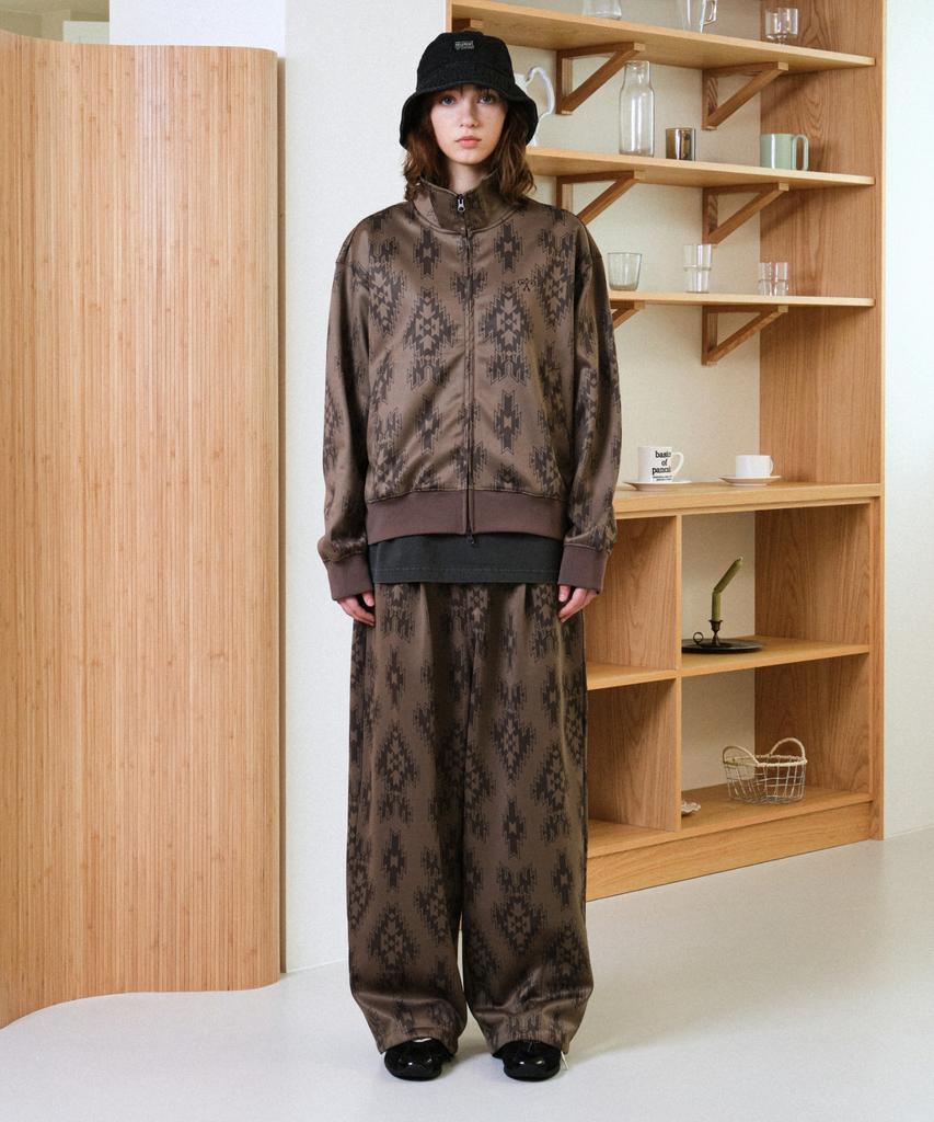 Helement Koi Pattern Track Top (Mocha)