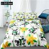 Set da letto Panda Cartone Animato Carino Bambino Bambini Copripiumino Creativo per Ragazzi con Federa Set da Letto King Size per Adolescenti