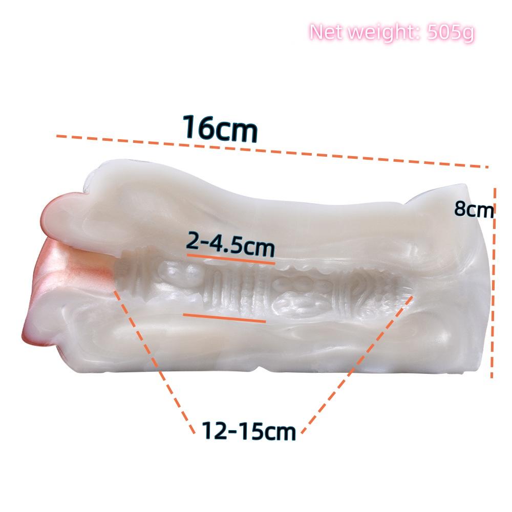 Masturbators for Men Sex Dolls White Fluffy Single Channel Manual 550g 12-15cm Alien Jet Cup Adult Sex Products Penis Exercise