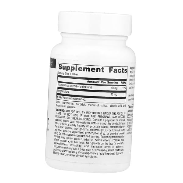 Pregnenolone Tablets, Pregnenolone 10, Source Naturals  120tab (72355046)