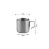 Coffee Mug Double Walled Stainless Steel Juice Milk AntiSlip Handle Portable Durable Versatile