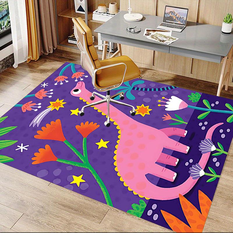 1pc Dinosaur Fantasy Area Rug Soft Flannel Floor Mat for Living Room, Bedroom and Carpet, Sofa Coffee Table Floor Mat, Decorative Rug Q12