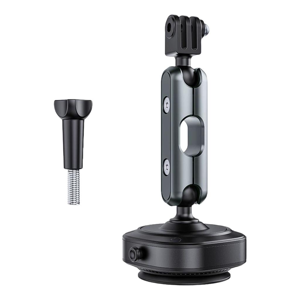 Shockproof Aluminum Alloy Electric Car Suction Cup Mount For Dashboard Camera With 2Prong Connectors Adjustable Angles