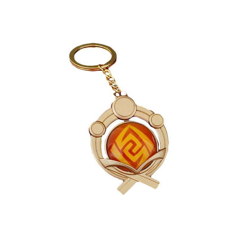 Seven Impact Genshin Elements Keychain Geo Anemo Electro Dendro Hydro Pyro Cryo