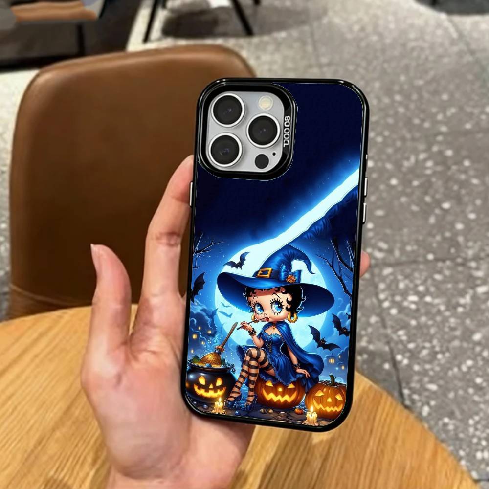 

G-Girl G-Betty-es BoOpS Phone Case For iPhone17,16,15,14,13,12,11 Plus,Pro Max Colored Silver Plated Inside Cover iPhone16