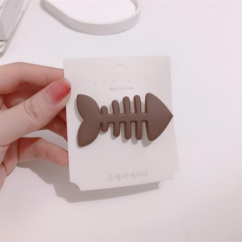 Korean Simple New Fishbone Hairpin Cute Side Bangs Hairpin Candy Color Headwear Girls Kids Women Hair Accessories