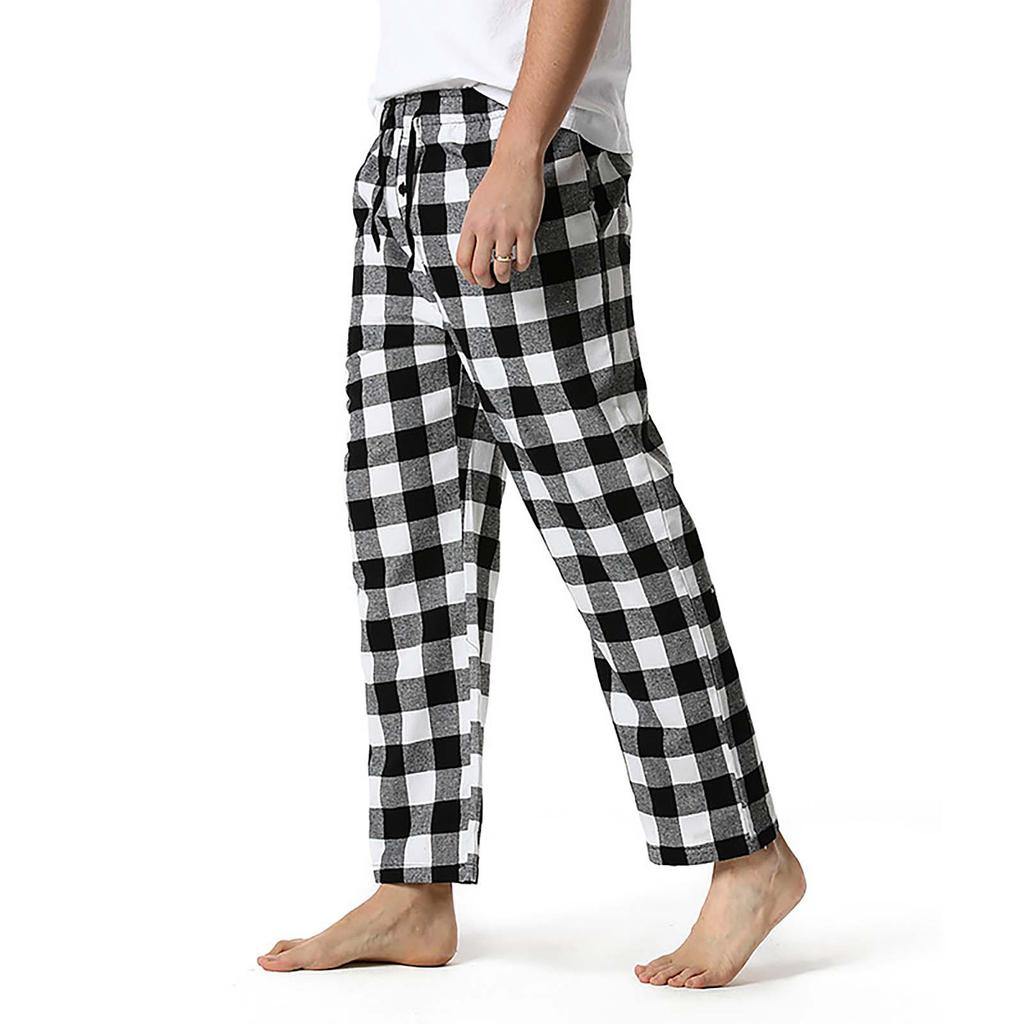 Mode Heren Casual Plaid Losse Sport Plaid Pyjama Broek Mode Heren Casual Plaid Losse Sport Plaid Pyjama Broek