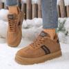 Large size casual cotton shoes for women's autumn and winter new velvet thickened flat cotton shoes for women