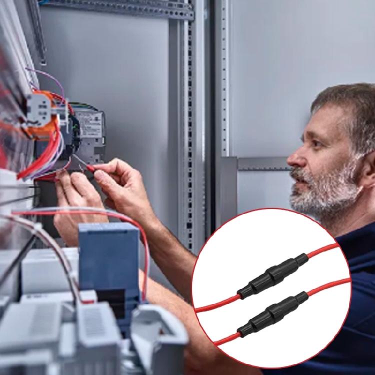 Pack of 10 Practical Inlines Fuses Holders 5x20mm Portable for Efficient Wiring In Home and Industrial Equipment