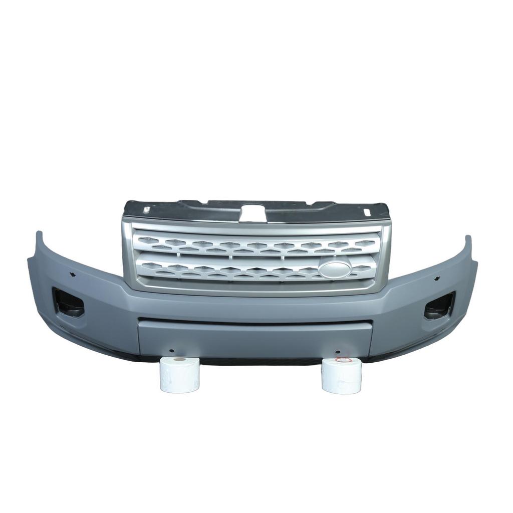 Land Rover Freelander 2 (L359) Parachoques delantero con Sensores de Aparcamiento, Boquillas Lavafaros y Rejilla Plateada