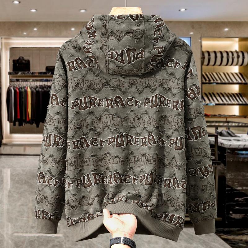 Plus Size 5XL-11XL Fashion Autumn Oversize Hooded Sweatshirts for Men Clothes Long Sleeve Tops Casual Men's Pullovers