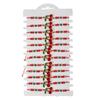 12 Pack Adjustable Cherrys Braided Bracelets With Alloy and Crystals Beads for Women Girls Gift