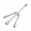 Folding Cross Wrench Portable Quadruple Lug Easy Storage Automotive Tool for Roadside