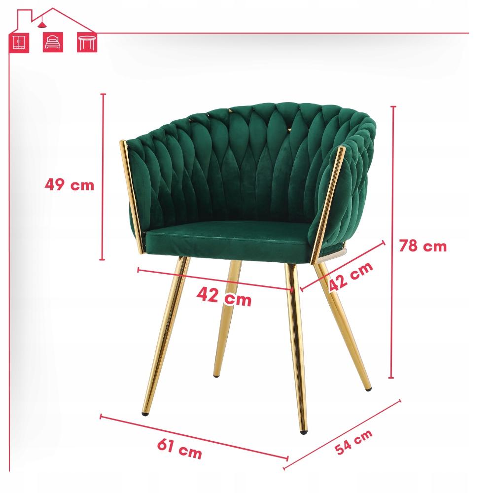 Freestanding Velvet Armchair Green Tilo Decorative Chair Family Meble