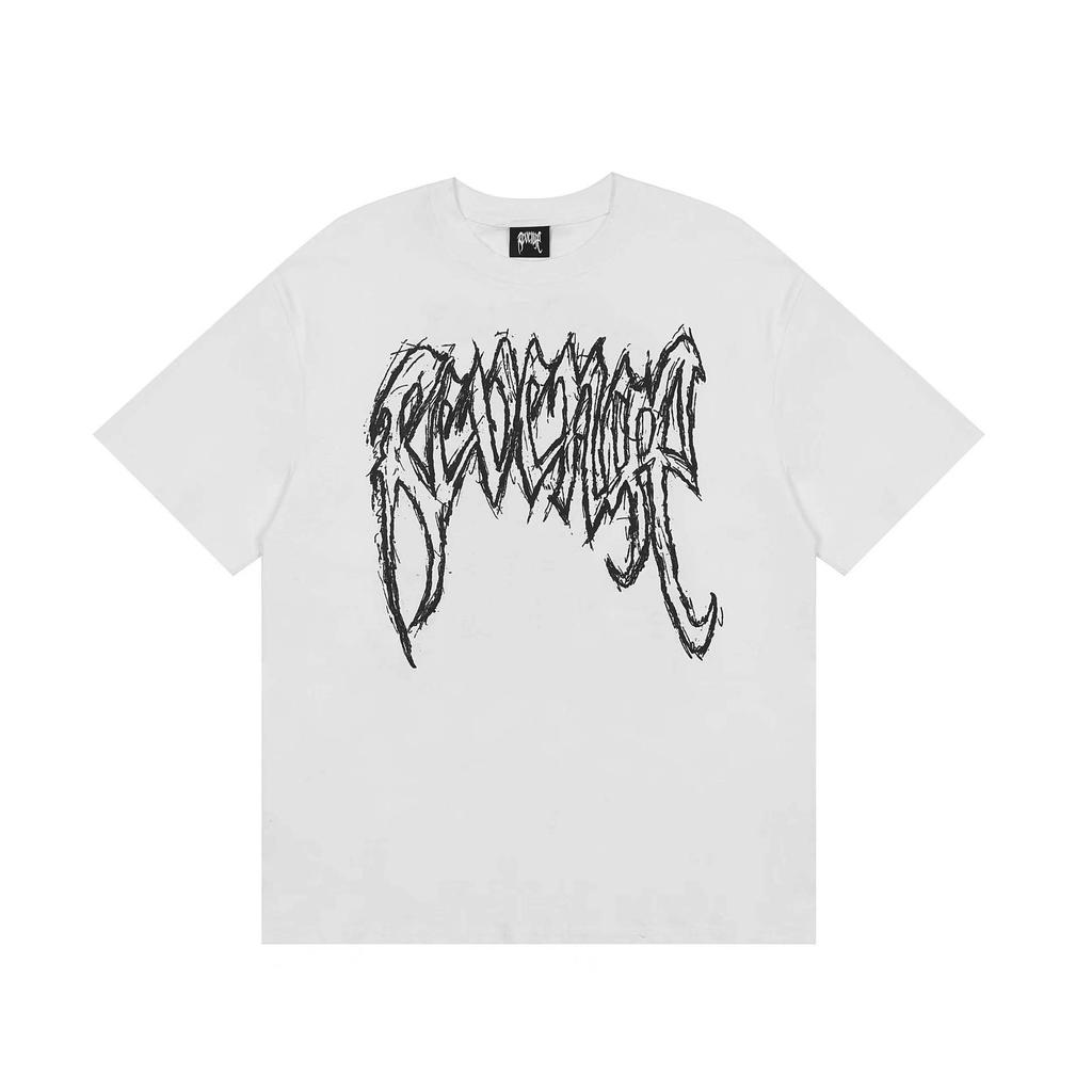 22SS Cross-border European and American Trendy Brand Revenge Co-branded Limited Hip-Hop Culture Short Sleeve T-shirt Unisex High Street BF Short 