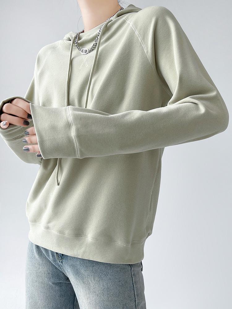 Women's Long-Sleeve Drawstring Hooded Sweatshirt - New Slim Style for Spring and Autumn, Great As Layer or Outerwear