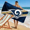 Los Angeles Rams Print Beach Towel, Large Soft Quick Dry Towel for Beach Camping Swimming