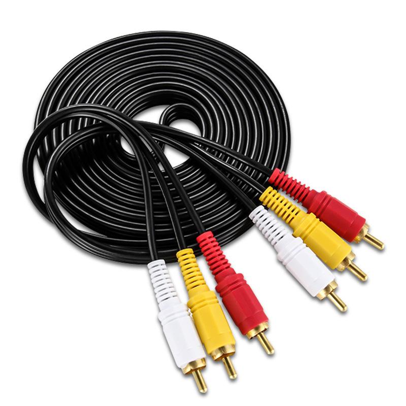 1.5M 3RCA To 3RCA Jack Plug AV Audio Video Cord AUX Video Composite Male to Male for TV DVD TVPLUS Cable