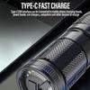 Torcia laser bianca ad alta potenza LED con zoom per esterni, multifunzionale, lampeggiante, ricaricabile, con luce forte, P50.