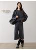 High-Waisted Ribbed Cashmere Pants - Warm and Elegant for Autumn/Winter