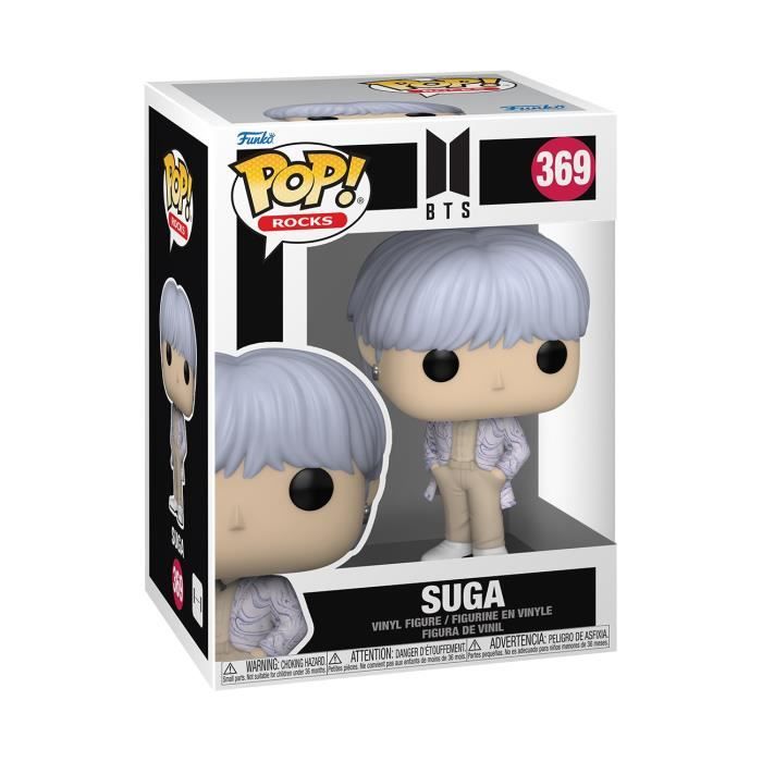 Figurine - Funko - Pop! Rocks - BTS - Suga - Multicolore - Gris