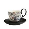 Creative Retro Flower Vine Ceramic Coffee Cup Saucer High-End Light Luxury Afternoon Tea Cup Saucer Household Ceramic Coffee Set