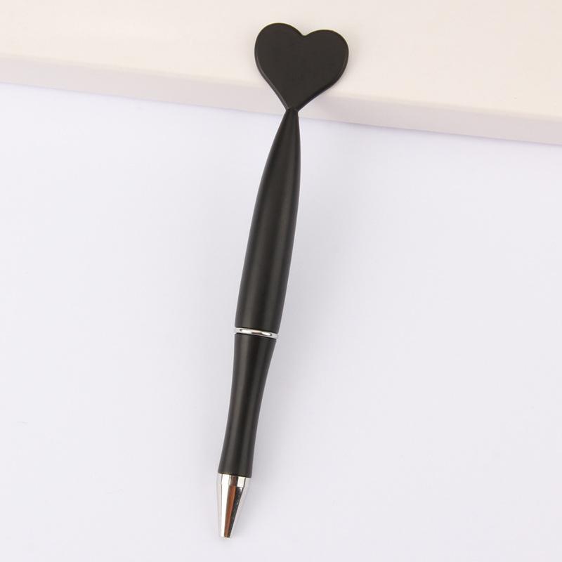 12Pcs Valentine'S Day Heart Shape Pens Black Gel Ink Rollerball Pens For Office School Supplies Gift Kids Ballpoint Pens