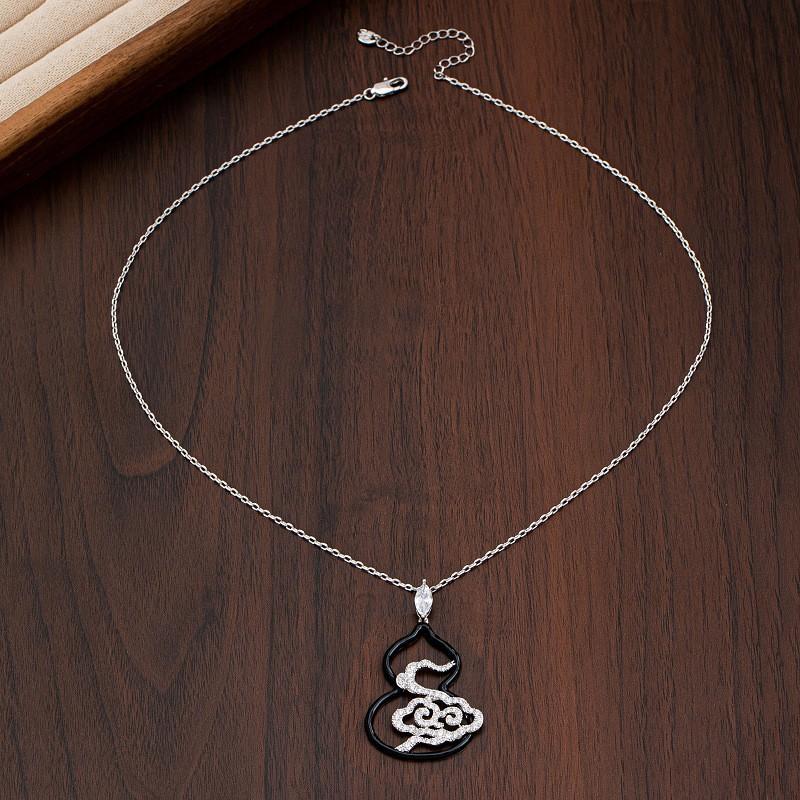 Vintage-Inspired Copper Zircon Pendant Necklace With Cloud Motif Layering Chain Men Women Necklace