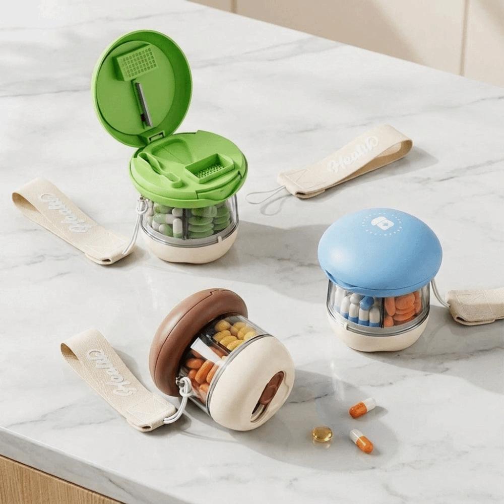 Plastic 4 Grids Pill Box Sealed Travel Pill Container Multi-functional Pill Dispenser  Fish Oil