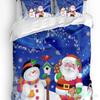 Natal Papai Noel Boneco de Neve Floco de Neve Capa de Edredom Cama Jogo de Cama Têxtil para Casa Capa de Edredom Fronhas Jogo de Cama para Quarto Sem Lençol