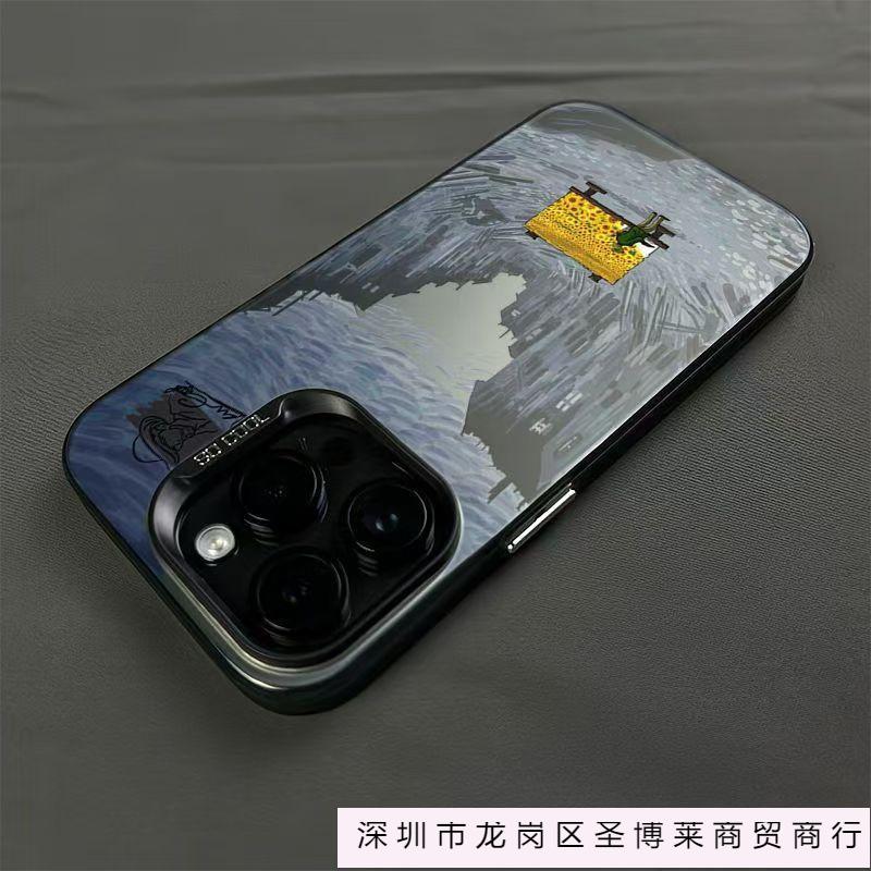 Art Oil Painting Is Suitable for Apple 16promax Mobile Phone Case 15Plus/14PRO Colored Silver 13/12 Trendy 11X.