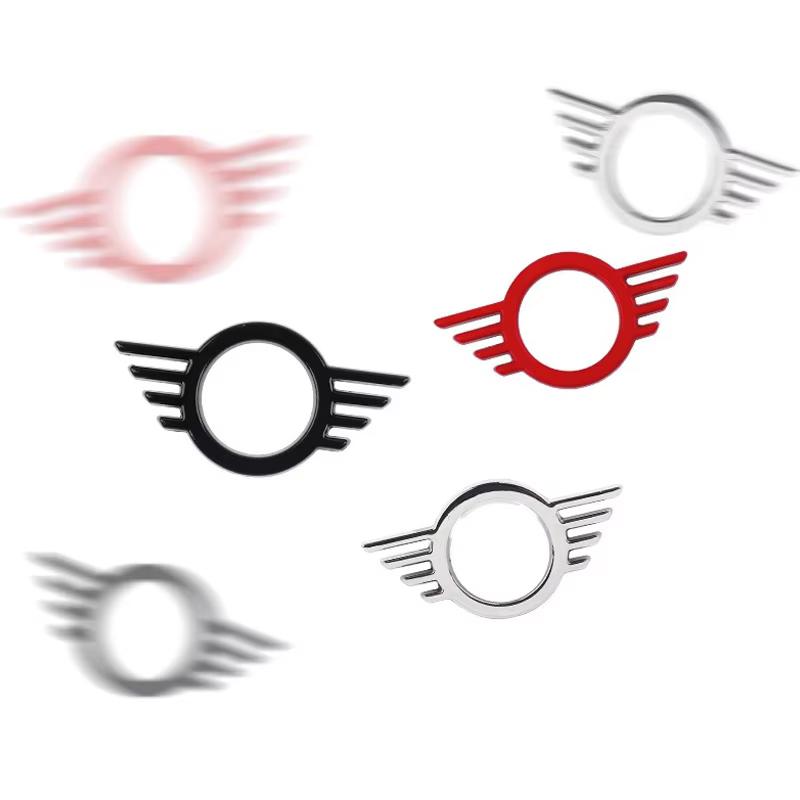 1 Stück 3D Metall Auto Türverriegelungsstift Flügel Emblem Plakette Aufkleber für Mini Cooper One S R55 R56 R57 R58 R59 R60 F55 F56 F57 F60 Countryman